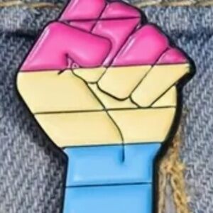 "Pansexual Pride Fist" Enamel Pin